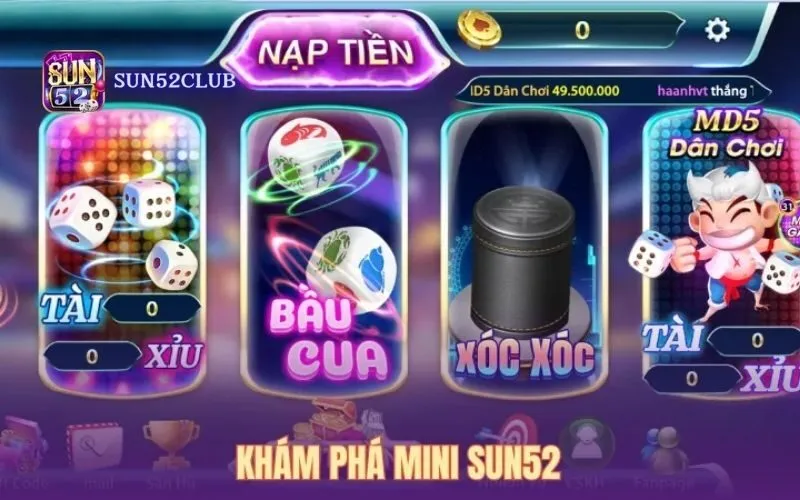 Mini game Bầu cua Sun52