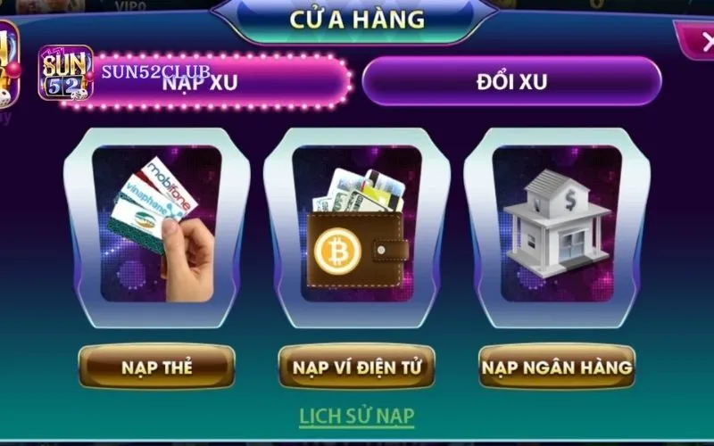 mini game đổi thẻ cào Sun52